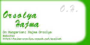 orsolya hajma business card